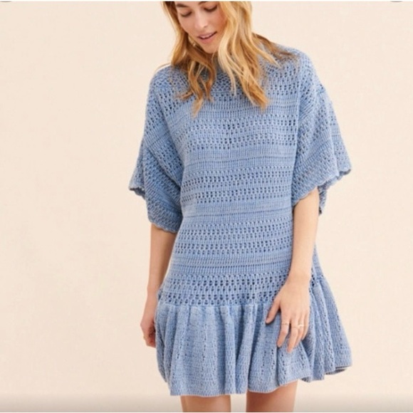 Free People Unique Crocheted Cotton Mini - Picture 5 of 13